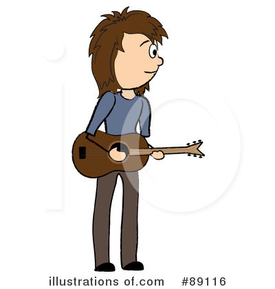 Royalty-Free (RF) Guitarist Clipart Illustration by Pams Clipart - Stock Sample #89116