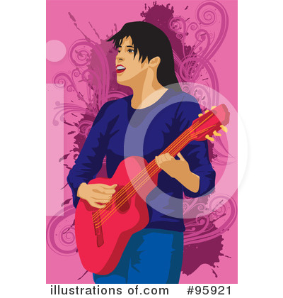 Royalty-Free (RF) Guitarist Clipart Illustration by mayawizard101 - Stock Sample #95921