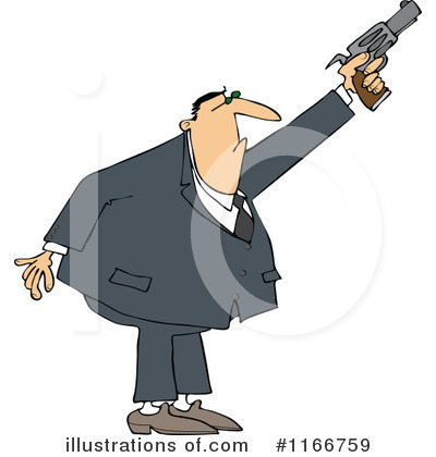 Royalty-Free (RF) Gun Clipart Illustration by djart - Stock Sample #1166759