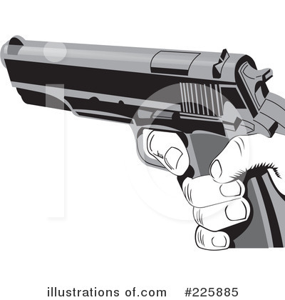 Royalty-Free (RF) Gun Clipart Illustration by David Rey - Stock Sample #225885