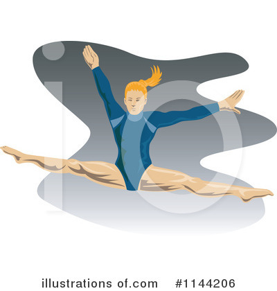 Royalty-Free (RF) Gymnastics Clipart Illustration by patrimonio - Stock Sample #1144206