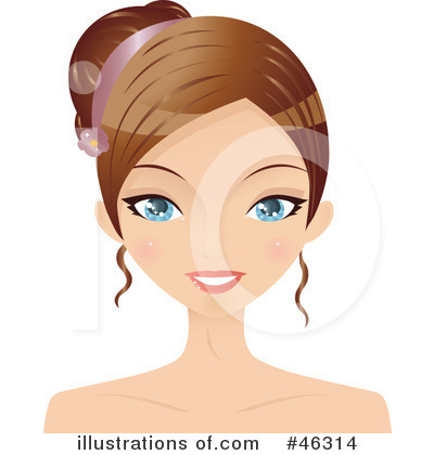 Royalty-Free (RF) Hair Style Clipart Illustration by Melisende Vector - Stock Sample #46314