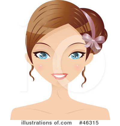 Royalty-Free (RF) Hair Style Clipart Illustration by Melisende Vector - Stock Sample #46315