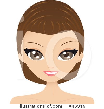 Royalty-Free (RF) Hair Style Clipart Illustration by Melisende Vector - Stock Sample #46319