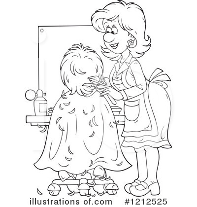 Royalty-Free (RF) Hair Stylist Clipart Illustration by Alex Bannykh - Stock Sample #1212525
