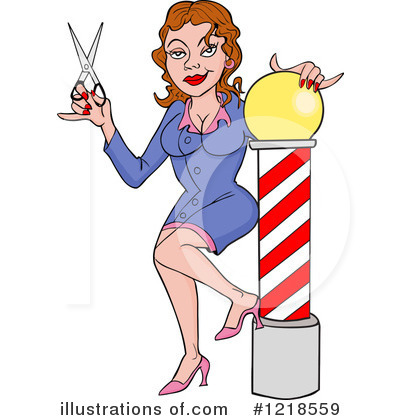 Hair Stylist Clipart #1218559 by LaffToon
