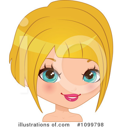 Royalty-Free (RF) Hairstyle Clipart Illustration by Melisende Vector - Stock Sample #1099798