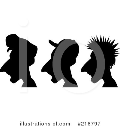 Royalty-Free (RF) Hairstyles Clipart Illustration by Cory Thoman - Stock Sample #218797