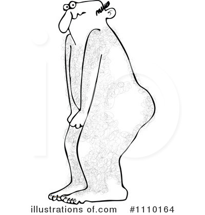 Royalty-Free (RF) Hairy Man Clipart Illustration by djart - Stock Sample #1110164
