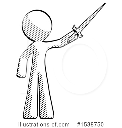 Royalty-Free (RF) Halftone Design Mascot Clipart Illustration by Leo Blanchette - Stock Sample #1538750