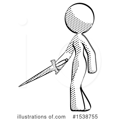 Royalty-Free (RF) Halftone Design Mascot Clipart Illustration by Leo Blanchette - Stock Sample #1538755