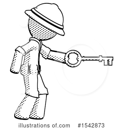 Royalty-Free (RF) Halftone Design Mascot Clipart Illustration by Leo Blanchette - Stock Sample #1542873