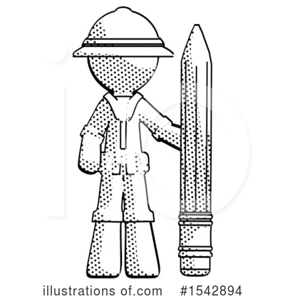 Royalty-Free (RF) Halftone Design Mascot Clipart Illustration by Leo Blanchette - Stock Sample #1542894