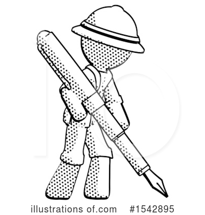 Royalty-Free (RF) Halftone Design Mascot Clipart Illustration by Leo Blanchette - Stock Sample #1542895