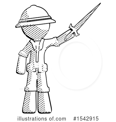 Royalty-Free (RF) Halftone Design Mascot Clipart Illustration by Leo Blanchette - Stock Sample #1542915