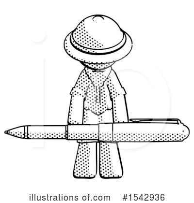 Royalty-Free (RF) Halftone Design Mascot Clipart Illustration by Leo Blanchette - Stock Sample #1542936