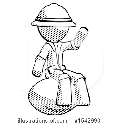 Royalty-Free (RF) Halftone Design Mascot Clipart Illustration by Leo Blanchette - Stock Sample #1542990