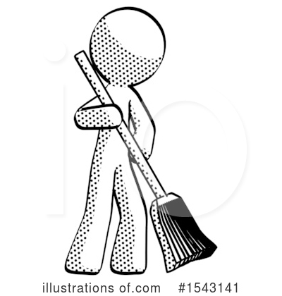 Royalty-Free (RF) Halftone Design Mascot Clipart Illustration by Leo Blanchette - Stock Sample #1543141