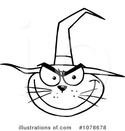 Royalty-Free (RF) Halloween Cat Clipart Illustration by Hit Toon - Stock Sample #1078678