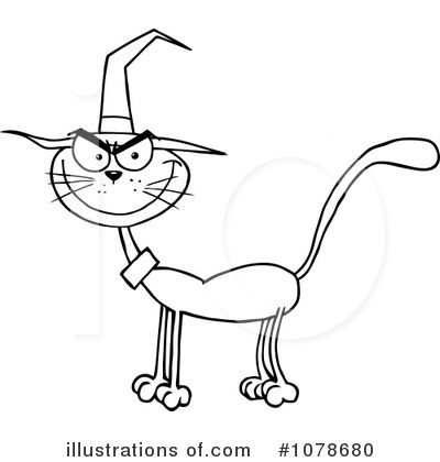 Royalty-Free (RF) Halloween Cat Clipart Illustration by Hit Toon - Stock Sample #1078680