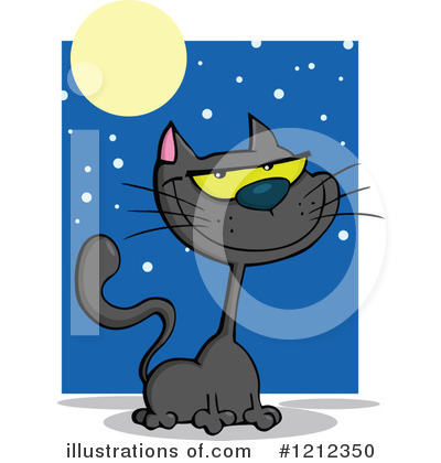 Royalty-Free (RF) Halloween Cat Clipart Illustration by Hit Toon - Stock Sample #1212350