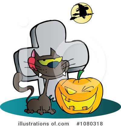 Halloween Cat Clipart #1080318 by Hit Toon