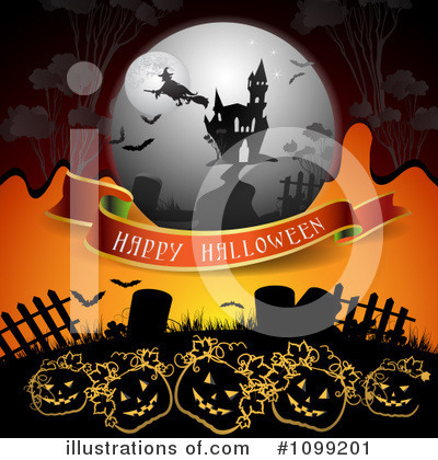 Royalty-Free (RF) Halloween Clipart Illustration by merlinul - Stock Sample #1099201