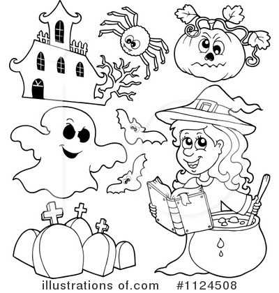 Royalty-Free (RF) Halloween Clipart Illustration by visekart - Stock Sample #1124508
