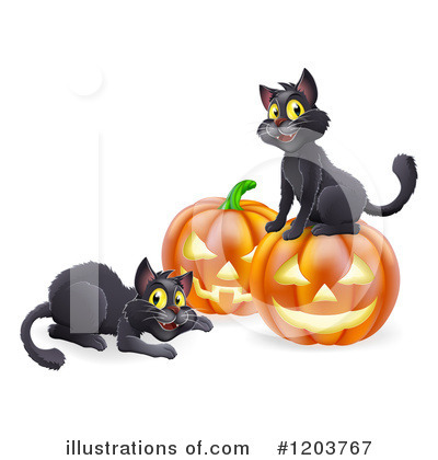 Black Cat Clipart #1203767 by AtStockIllustration