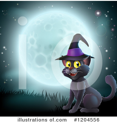 Black Cat Clipart #1204556 by AtStockIllustration
