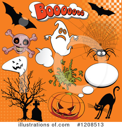 Royalty-Free (RF) Halloween Clipart Illustration by Pushkin - Stock Sample #1208513