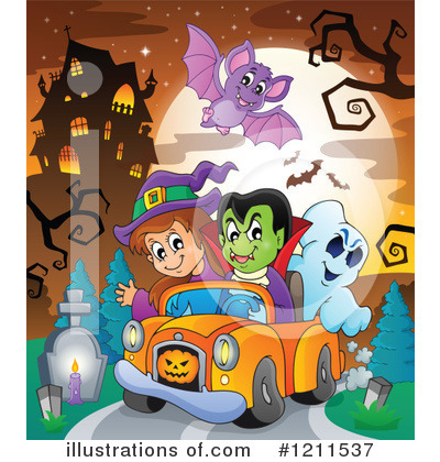 Royalty-Free (RF) Halloween Clipart Illustration by visekart - Stock Sample #1211537