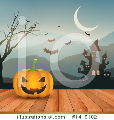 Royalty-Free (RF) Halloween Clipart Illustration by KJ Pargeter - Stock Sample #1419102