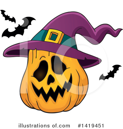 Halloween Pumpkins Clipart #1419451 by visekart