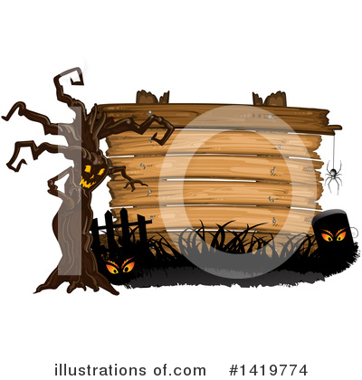 Royalty-Free (RF) Halloween Clipart Illustration by merlinul - Stock Sample #1419774