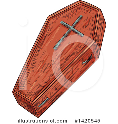 Coffin Clipart #1420545 by Vector Tradition SM