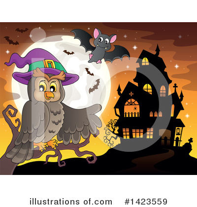 Royalty-Free (RF) Halloween Clipart Illustration by visekart - Stock Sample #1423559