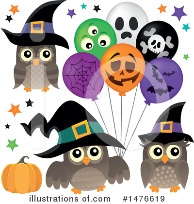 Halloween Balloons Clipart #1476619 by visekart