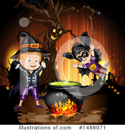 Royalty-Free (RF) Halloween Clipart Illustration by merlinul - Stock Sample #1486071