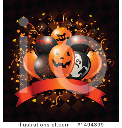 Halloween Balloons Clipart #1494399 by Pushkin