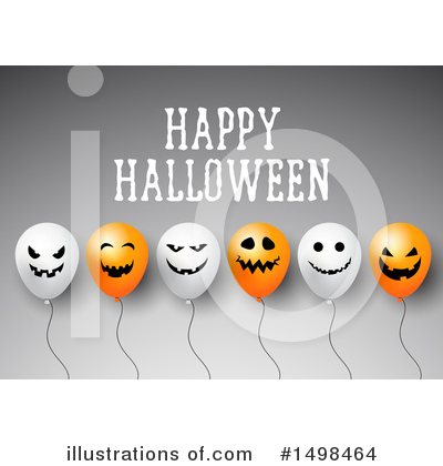 Halloween Balloons Clipart #1498464 by KJ Pargeter
