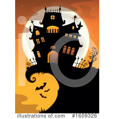 Haunted House Clipart #1609326 by visekart