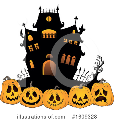 Haunted House Clipart #1609328 by visekart