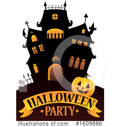 Halloween Party Clipart #1609886 by visekart
