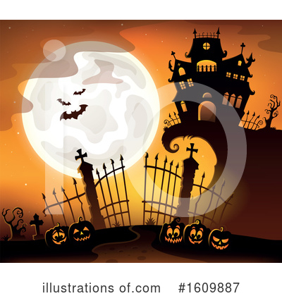Haunted House Clipart #1609887 by visekart