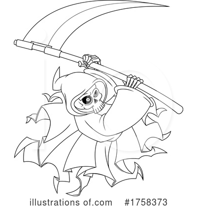 Grim Reaper Clipart #1758373 by Hit Toon