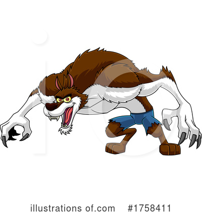 Werewolf Clipart #1758411 by Hit Toon