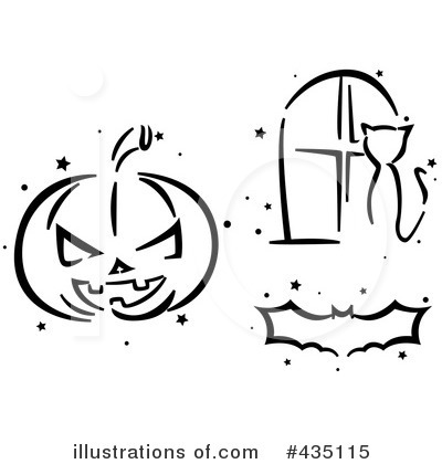 Royalty-Free (RF) Halloween Clipart Illustration by BNP Design Studio - Stock Sample #435115