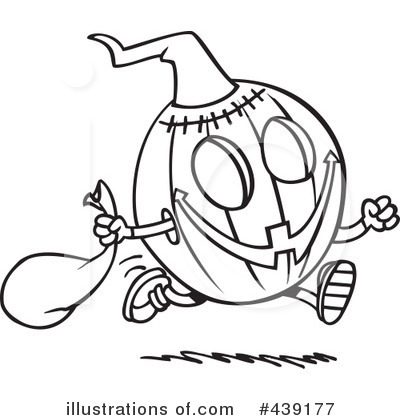 Royalty-Free (RF) Halloween Clipart Illustration by toonaday - Stock Sample #439177