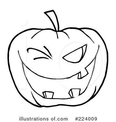 Royalty-Free (RF) Halloween Pumpkin Clipart Illustration by Hit Toon - Stock Sample #224009